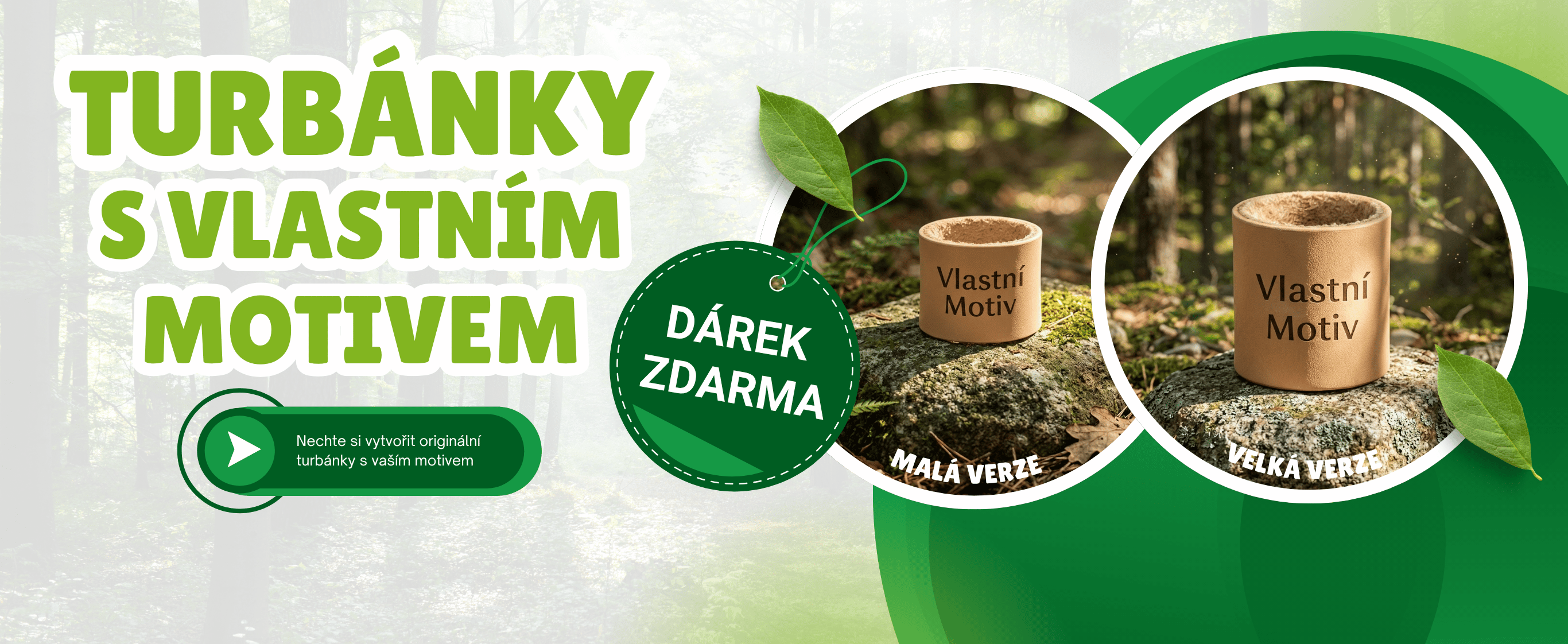 Turbánky s vlastním motivem