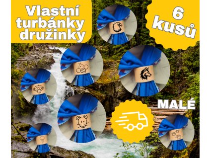 Malý turbánek kožený pro družinky - 6 ks