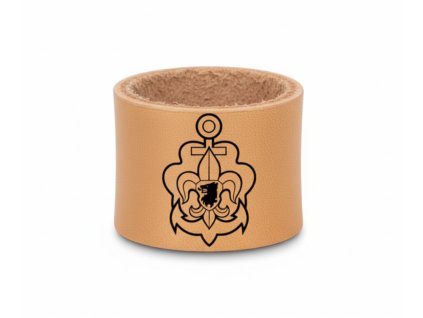 Malý kožený turbánek s logem vodních skautů