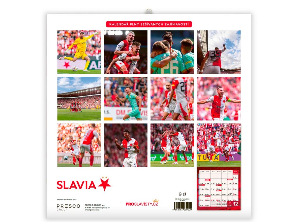 Kalendář SK Slavia Praha 2024 