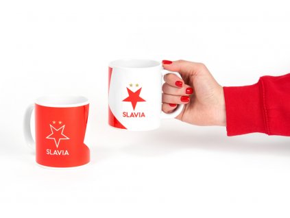 Slavia Red and White Mug