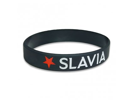 Silikonový náramek SLAVIA dospělý černý