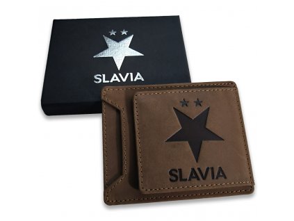 Pouzdro s magnetem na mince Slavia hnědé