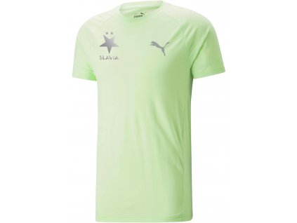 Vycházkové triko Puma Slavia neon green