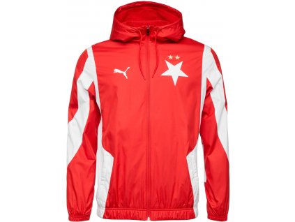 Předzápasová bunda Puma Slavia red