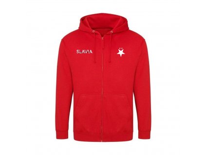 Unisex mikina na zip Slavia RED ITALICS