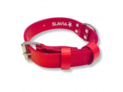 Leather Collar RED SLAVIA