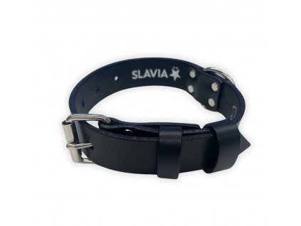 Leather Collar BLACK SLAVIA