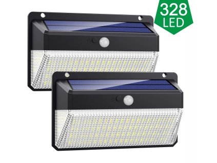 Venkovní solární LED světlo s pohybovým senzorem M328 SET (Barva Černá)