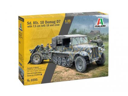 Model Kit military 6595 Sd Kfz 10 Demag with Le IG18 and Crew 1 35 a137470709 10374