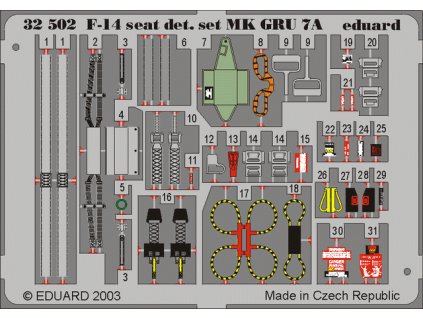 Vystreľovacia sedačka pre F-14A (Tamiya) 1:32