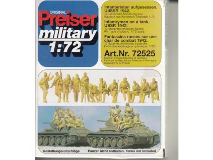 preiser 72525 infantrymen on a tank ussr 1942 1 72