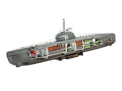 U-boat XXI Type with interier 1:144