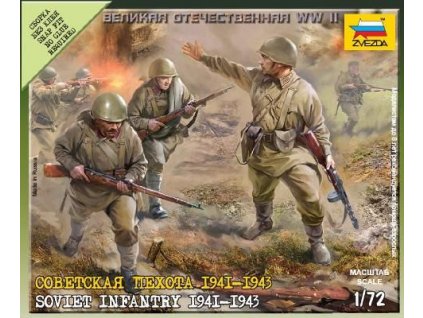 Sovietská pechota / Soviet Infantry WWII (snap kit) 1:72