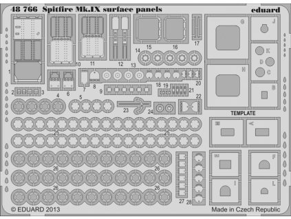 Spitfire Mk.IXc surface panels (Eduard) 1:48