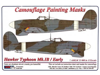 Kamuflažné masky Hawker Typhoon Mk.IB early 1:32