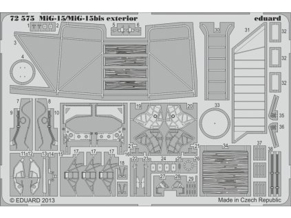 MiG-15/MiG-15bis exteriér (Eduard) 1:72