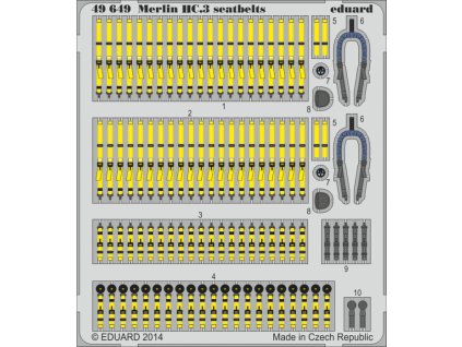 Merlin HC.3 seatbelts (Airfix) 1:48