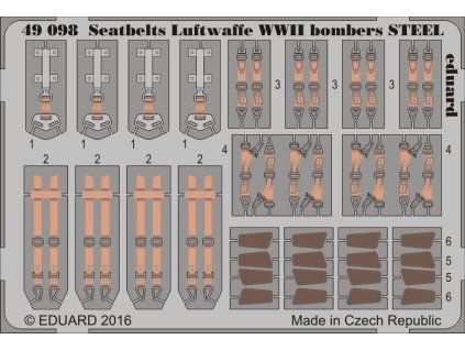 Pásy pre Luftwaffe WWII bombers STEEL 1:48