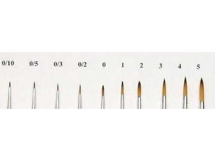 Syntetický štetec hnedý - guľatý (2)