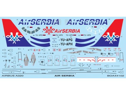 Airbus A320 Air Serbia (Zvezda, Revell) 1:144