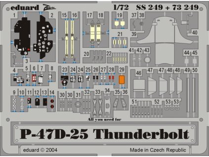 Detaily pre P-47D-25 Thunderbolt (Tamiya) 1:72