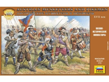 Rakúski mušketieri a kopijníci zo 17.st. 1:72