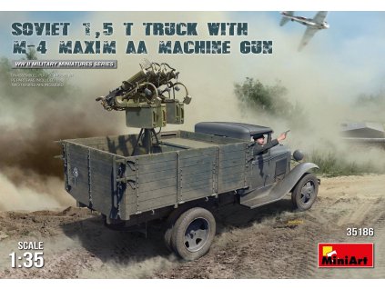 Soviet 1,5 t Truck w/ M-4 Maxim AA Machine Gun 1/35 1:35