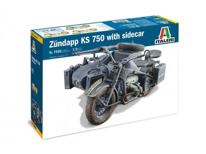Model Kit military 7406 Zundapp KS 750 with sidecar 1 9 a100677795 10374