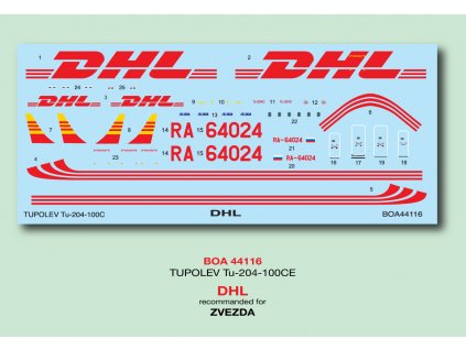 Tupolev Tu-204-100CE "DHL" (Zvezda) 1:144