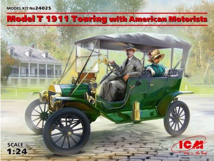 Model T 1911 Touring with American Motorists 1:24