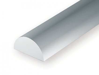 Plastová tyč polkruhová o2.5 mm, dĺžka 350 mm, balenie 3 ks