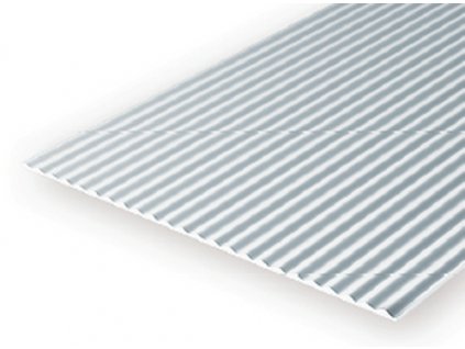 Plastová doska trapézová, rozteč drážok 1.5 mm, hrúbka 1 mm, 150 x 300 mm