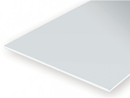 Plastové dosky hladké, biele - výber po 1 ks od hrúbky 0.25, 0.5 a 1.0 mm, 150 x 300 mm