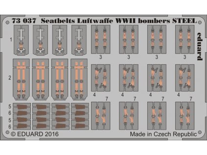 Upínacie pásy STEEL pre bombardéry Luftwaffe 1:72