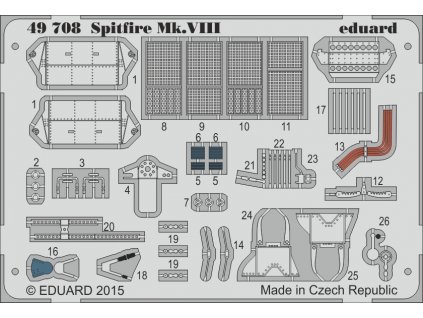 Detaily pre Spitfire Mk.VIII (Eduard) 1:48