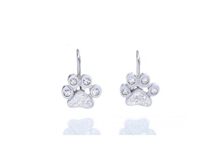 Náušnice ocelové tlapky s krystalky Swarovski
