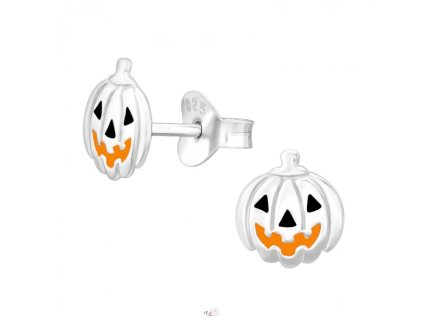 Stříbrné náušnice pecky Halloween