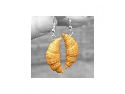 Sladké náušnice Fimo - croissanty