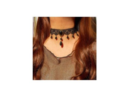 Náhrdelník Choker široký s přívěsky