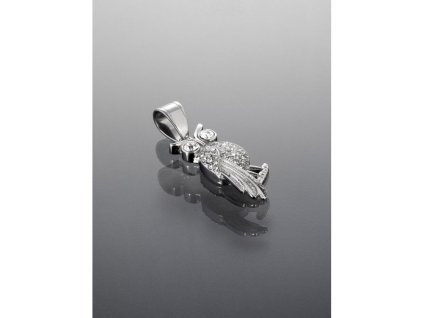 Přívěsek z chirurgické oceli stříbrná sovička