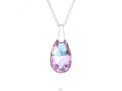 Luxusní stříbrný přívěsek slza Swarovski