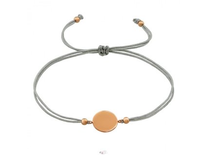 Náramek na šňůrce circle rose gold
