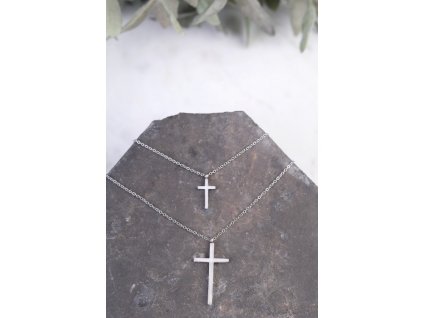 Řetízek dvojitý s přívěskem - křížky