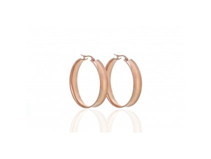 Náušnice ocelové kruhy rose gold