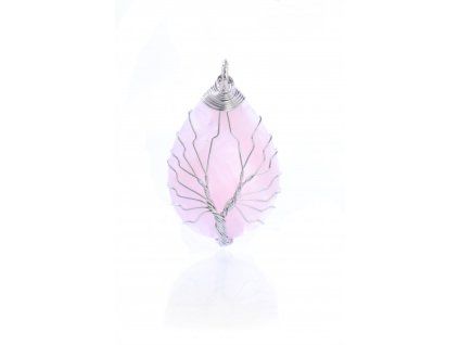 Přívěsek minerál Růženín drátkovaný