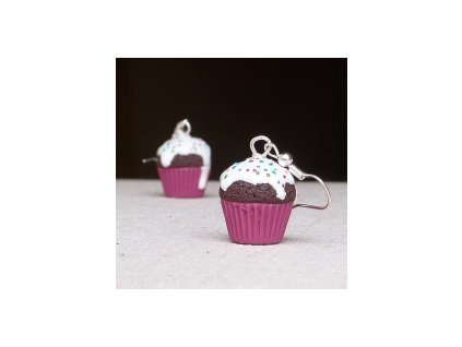 Sladké náušnice muffiny s polevou