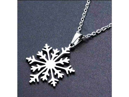 Přívěsek ocelový sněhová vločka