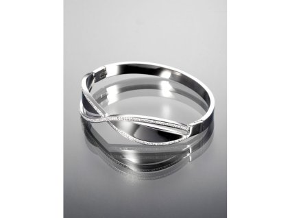 Elegantní náramek z chirurgické oceli s krystalky