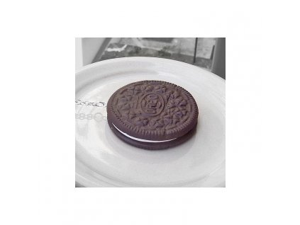 Řetízek s přívěskem Fimo - sušenka Oreo